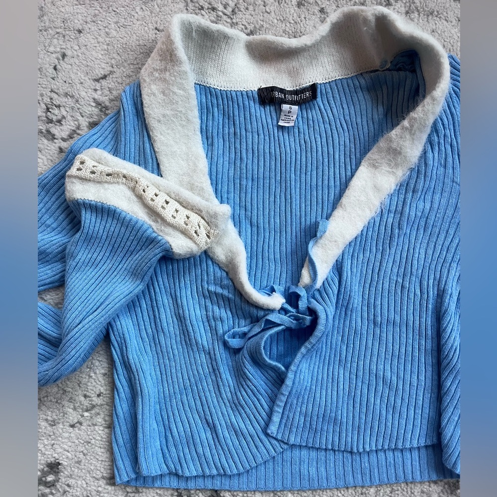 Urban Outfitters Rosie Faux Fur Trim Cardigan